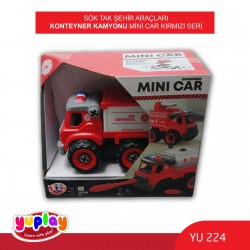 YUPLAY YU224 SÖK-TAK ŞEHİR ARAÇLARI KONTEYNER KAMYONU KIRMIZI SERİ