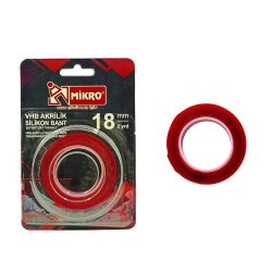 MİKRO VHB500 SİLİKON ÇİFT TARAFLI AKRİLİK BANT 18MMX2M