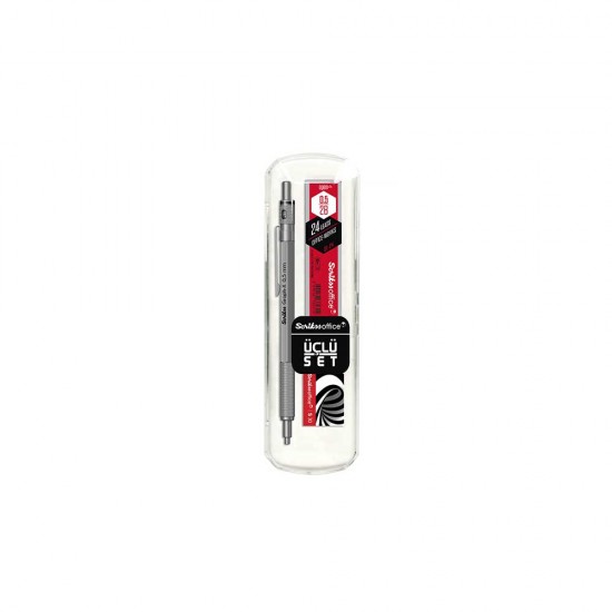 SCRİKSS GRAPH-X 3LÜ VERSATİL SET 05MM SİLGİ+MİN SATEN GRİ