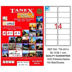 TANEX TW-2014 LAZER ETİKET 99,1X38,1MM