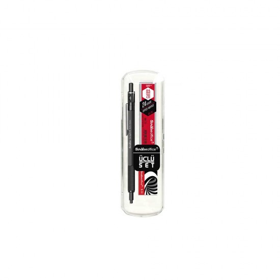 SCRİKSS GRAPH-X 3LÜ VERSATİL SET 05MM SİLGİ+MİN MAT SİYAH