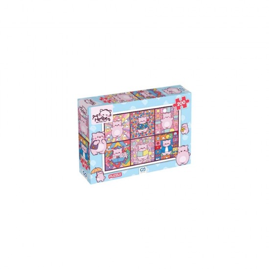 CA 5338 PUZZLE 200 PRÇ PEMBE KEDİ