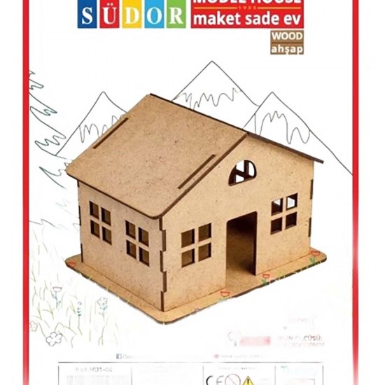 SÜDOR MD1-04 AHŞAP MAKET SADE EV