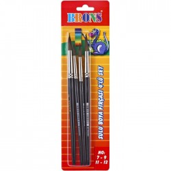 BRONS BR-673 SULUBOYA FIRÇASI 3LÜ SET 3-7-11