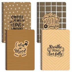 KESKİN 415541 16.5X22.5 80YP ÇİZGİLİ  SPR SERT KPK KAHVE DEFTER