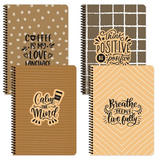 KESKİN 415541 16.5X22.5 80YP ÇİZGİLİ  SPR SERT KPK KAHVE DEFTER