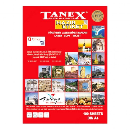TANEX TW-2324 LAZER ETİKET 70X35MM
