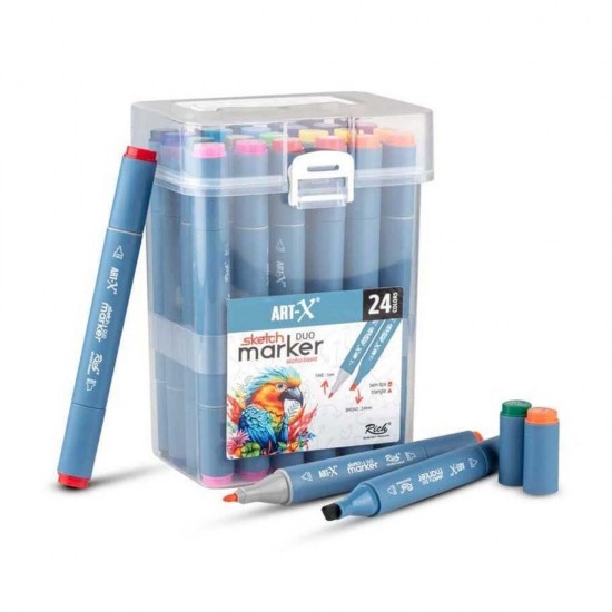 RİCH KLM-18047 ART-X SKETCH MARKÖR DUO 24LÜ SET