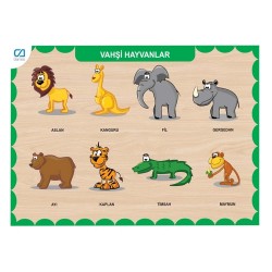 CA 3213 AHŞAP BUL-TAK VAHŞİ HAYVANLAR
