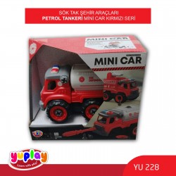 YUPLAY YU228 SÖK-TAK ŞEHİR ARAÇLARI PETROL TANKESİ KIRMIZI SERİ