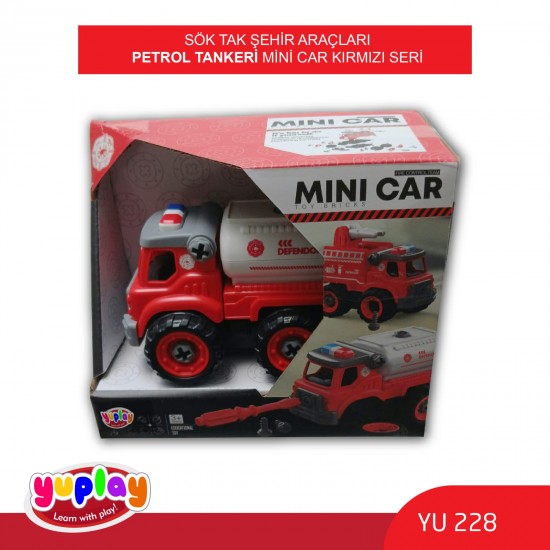 YUPLAY YU228 SÖK-TAK ŞEHİR ARAÇLARI PETROL TANKESİ KIRMIZI SERİ