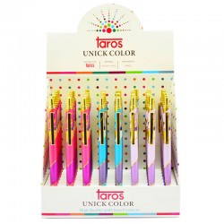 UNICK COLOR 2752 VERSATİL KALEM SİYAH GOLD DOT+ STRİPE