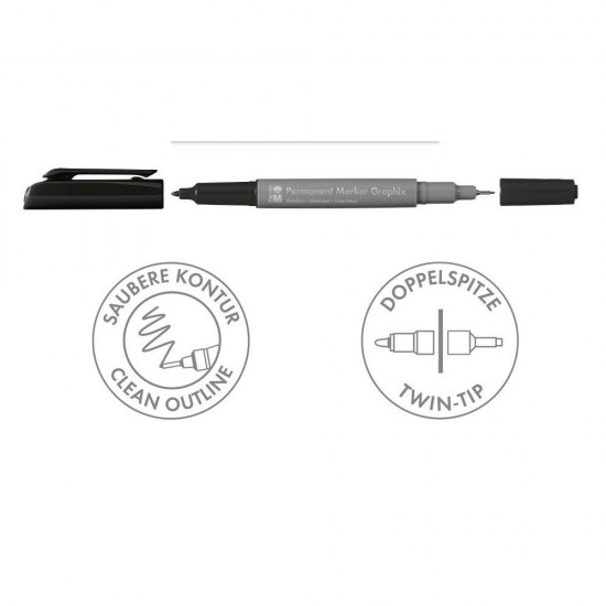 PONART MA-01470003073 MARABU PERMANENT MARKÖR GRAPHİX BLACK