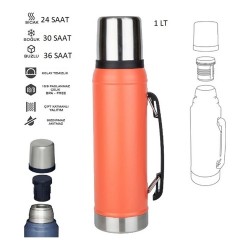 GLOBOX 3960 MATARA ÇELİK TERMOS 1000ML TURUNCU