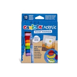 CARİOCA 45289 AKRİLİK PAİNT MARKÖR SU BAZLI MAXİ 6LI SET