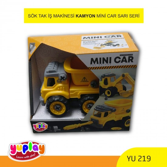 YUPLAY YU219 SÖK-TAK İŞ MAKİNESİ KAMYON SARI SERİ