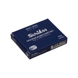 SCRİKSS DOLMAKALEM KARTUŞU MAVİ SİYAH 6LI PK