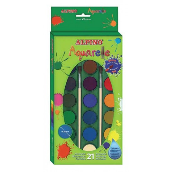ALPİNO AQ-02 SULUBOYA FIRÇALI 21 RENK