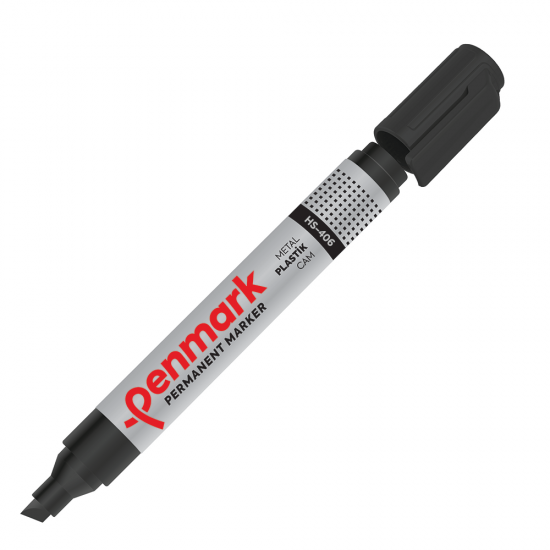 PENMARK HS406 01 PERMANENT MARKÖR KESİK UÇ SİYAH