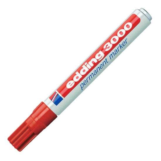 EDDİNG PERMANENT MARKÖR 3000-02 KIRMIZI