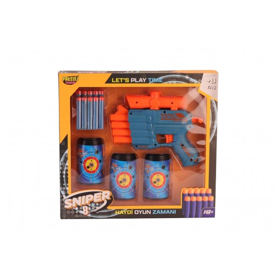 PRESTİJ FAB 5707  DART 3 HEDEFLİ SNİPER 8 DART ATICI