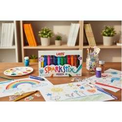 LETS L03016 JEL MUM BOYA ÇEVİRMELİ 12 RENK SPARK STİX