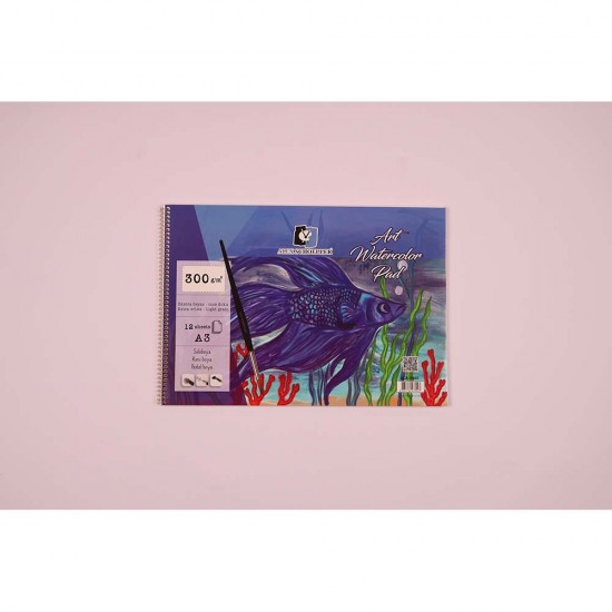 ALEX ALX-3923 RESİM DEFTERİ SULUBOYA ART SPİRALLİ A3 300GR 12YP