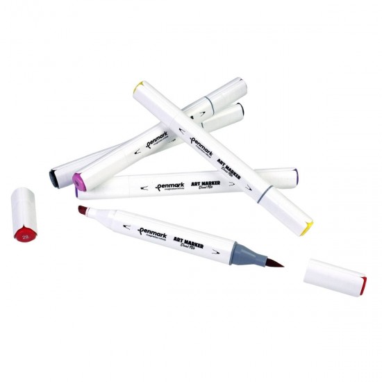 PENMARK HS-9000-12 MARKÖR ART BRUSH KALEM 12Lİ