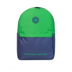 VKN 0013 BENETTON BATİK GEÇİŞLİ ÇOCUK SIRT ÇANTASI YEŞİL-LACİVERT