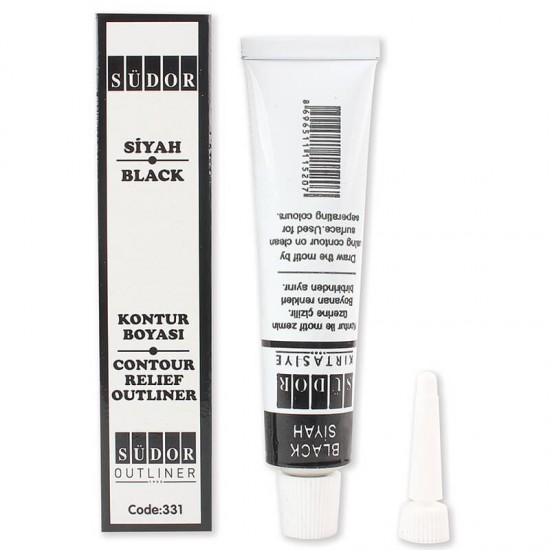 SÜDOR SD331 KONTÜR BOYASI 25ML TÜP SİYAH