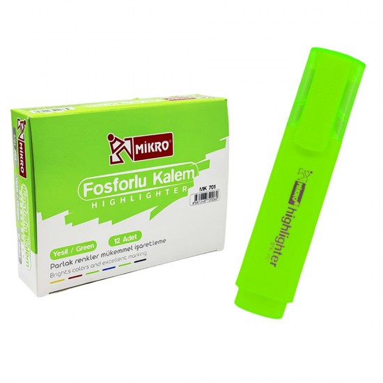 MİKRO MK701Y FOSFORLU KALEM YEŞİL
