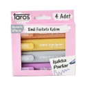 TAROS 5638 FOSFORLU KALEM 4 LÜ SİMLİ METALİK