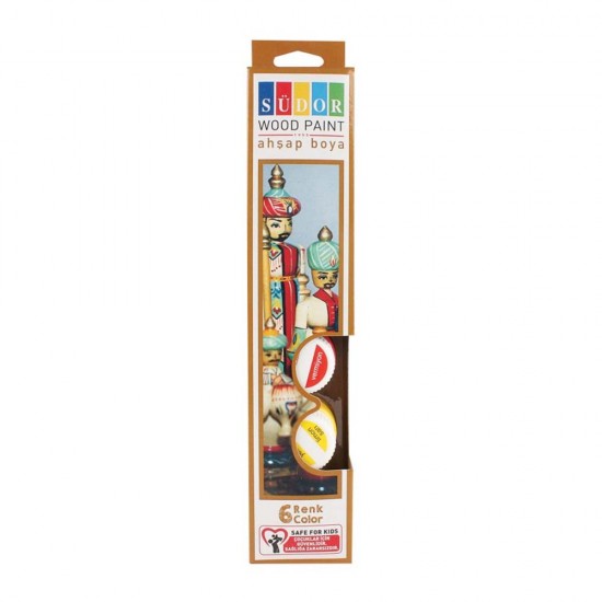 SÜDOR SD123 AHŞAP BOYASI 20ML ŞİŞE 6LI TAKIM