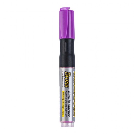BRONS BR-4019 AKRİLİK MARKÖR PEMBE