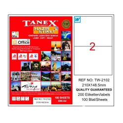 TANEX TW-2102 LAZER ETİKET 210X148,5MM