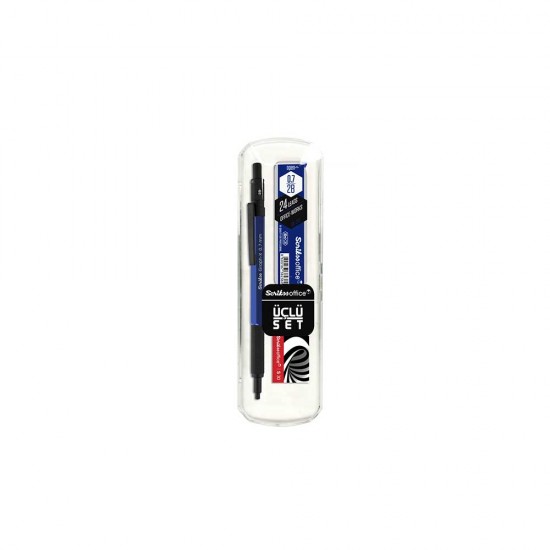 SCRİKSS GRAPH-X 3LÜ VERSATİL SET 07MM SİLGİ+MİN MAVİ