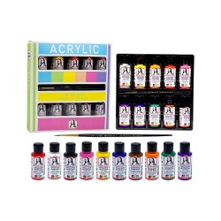 SÜDOR ML122 AKRİLİK 10 RENK 40ML+FIRÇA SET
