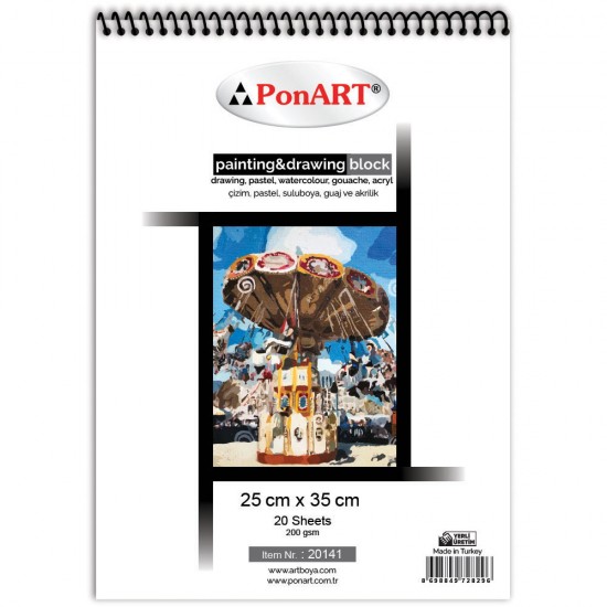 PONART PHM-20141 RESİM BLOK 200GR 25X35 20YP