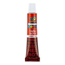 NOVA COLOR NC-128 YAĞLI BOYA TÜP 12Lİ KIRMIZI