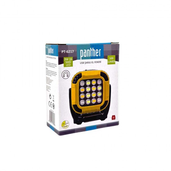 PANTHER PT-6217 USB ŞARJLI EL FENERİ