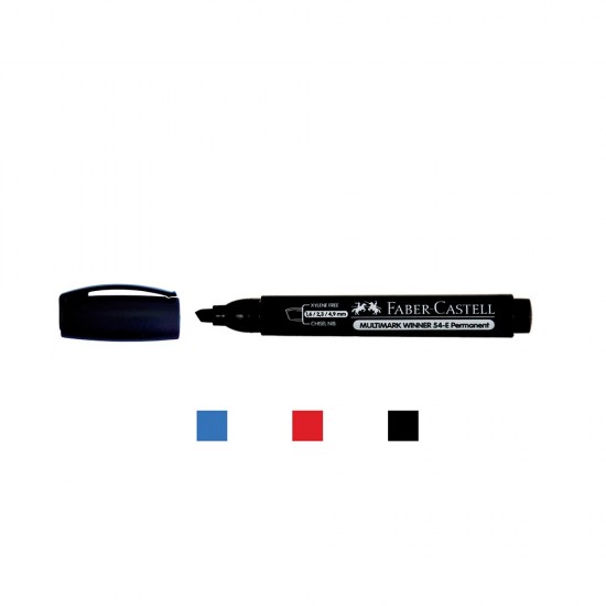 FABER PERMANENT MARKÖR 54 MAVİ KESİK UÇ 157951