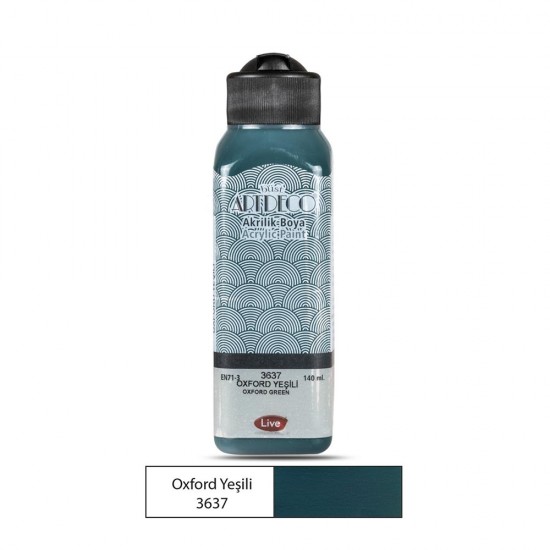 ARTDECO 070R-3637 AKRİLİK BOYA 140ML OXFORD YEŞİLİ