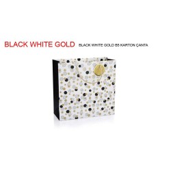 GIPTA BG6887 B5 BLACK WHITE GOLD KARTON ÇANTA