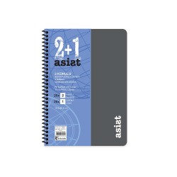 KESKİN 351553-99 DEFTER ASİST AYRAÇLI SPİRALLİ PP KAPAK 16.5X22.5 3+1 175YP