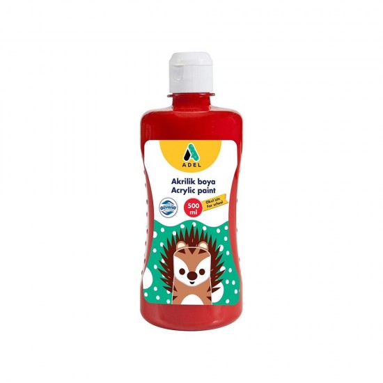 ADEL OKUL AKRİLİĞİ 500ML KIRMIZI 000019