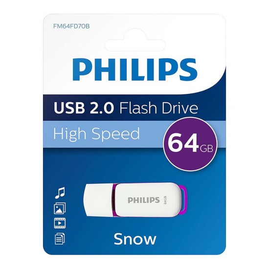 PHİLİPS FM64FD70B BELLEK SNOW 64 GB MOR/ BEYAZ
