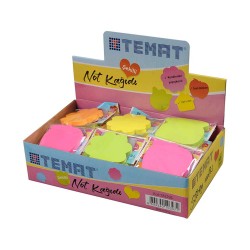 TEMAT 282295 YAP.ŞEKİLLİ NOT KAĞIDI 71X71 48Lİ 4 RENK