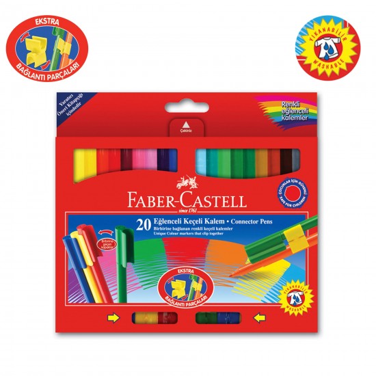 FABER EĞLENCELİ KEÇELİ KALEM 20 RENK 112000