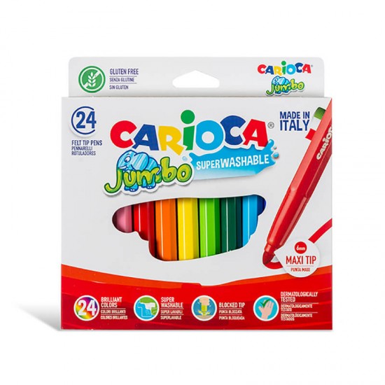 CARİOCA 40570 KEÇELİ KALEM YIKANABİLR KALIN 24LÜ