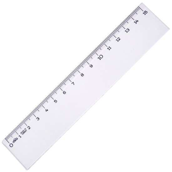 HATAS 0140 CETVEL PLASTİK ŞEFFAF 15CM